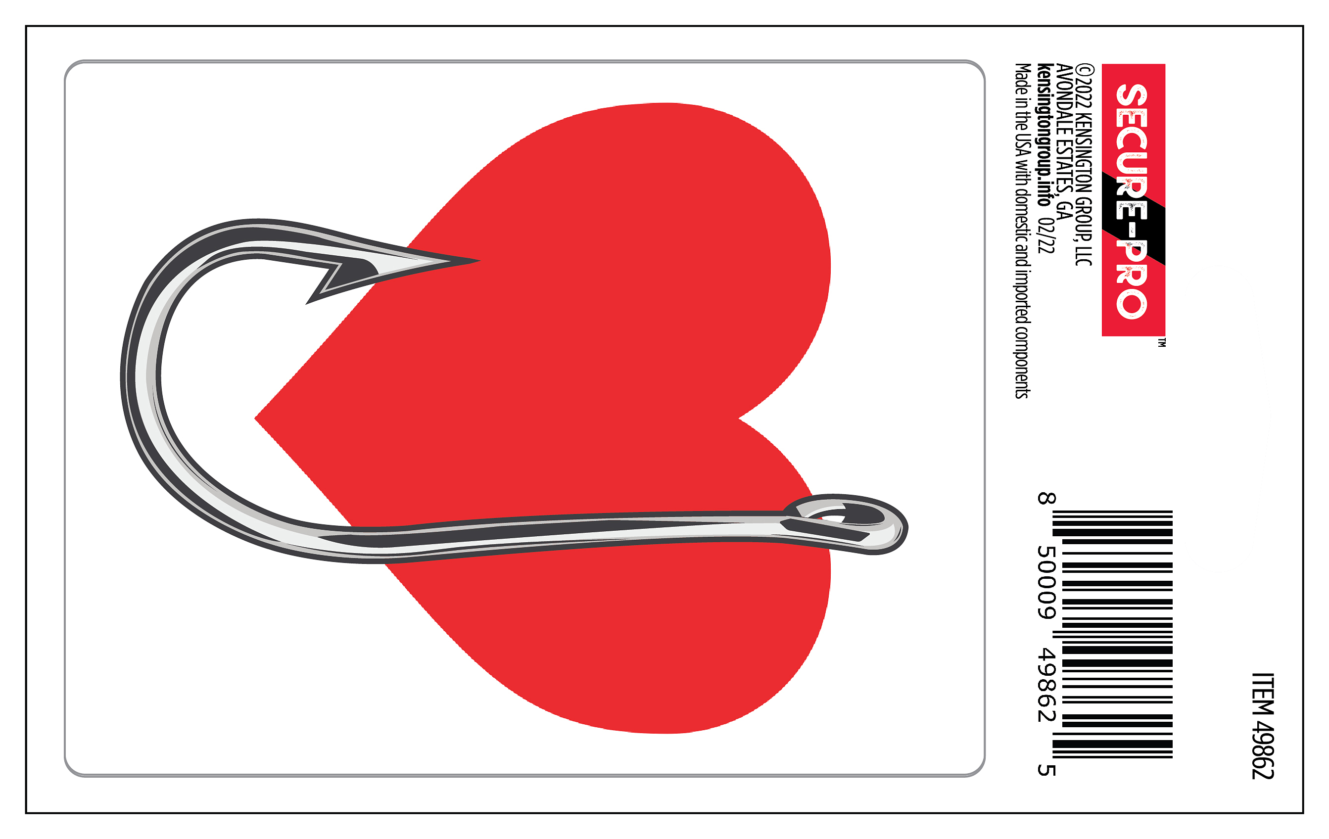 Secure-Pro Heart and Hook Sticker | BoondockGear.com